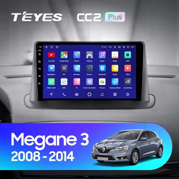 Штатная магнитола Teyes CC2 Plus 6/128 Renault Megane 3 (2008-2014)