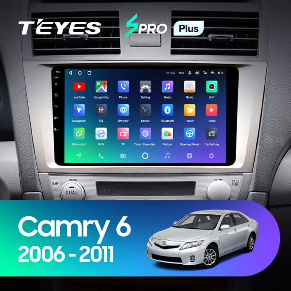 Штатная магнитола Teyes SPRO 4+32G для Toyota Camry 2006-2011 (Правый руль)