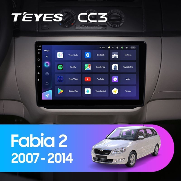 Штатная магнитола Teyes CC3 360 6/128 Skoda Fabia 2 (2007-2014)