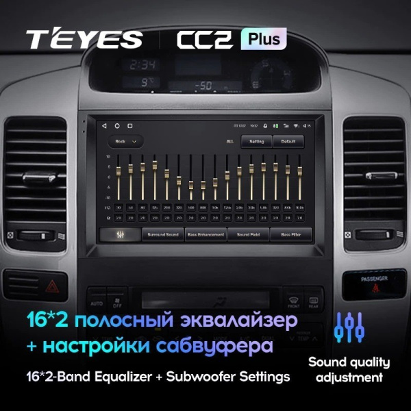 Штатная магнитола Teyes CC2 Plus 4/64 Toyota Land Cruiser Prado 120 (2002-2009)