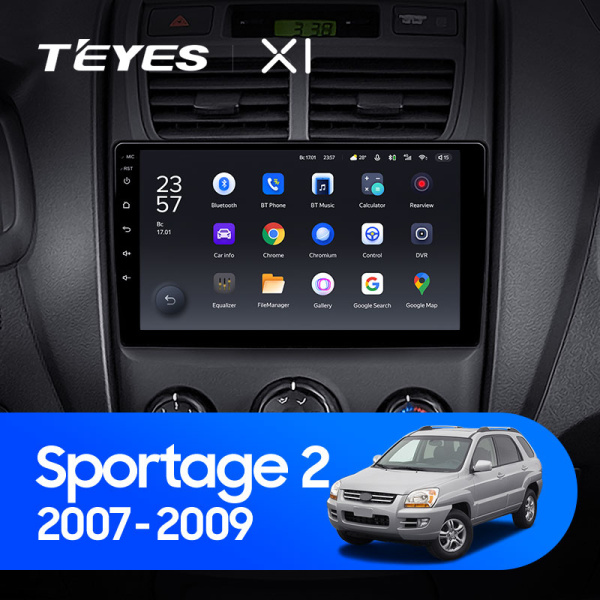 Штатная магнитола Teyes X1 4G 2+32G для Sportage 2004-2009