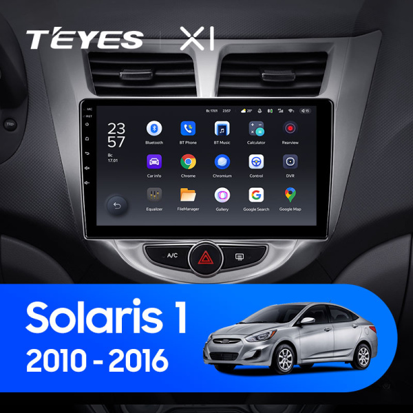 Штатная магнитола Teyes X1 4G 2+32G для Solaris 1 2010-2016