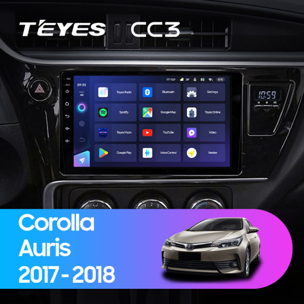 Штатная магнитола Teyes CC3L 4+32G для Toyota Corolla  Auris 2017-2018 Штатная магнитола Teyes CC3L 4+32G для Toyota Corolla  Auris 2017-2018