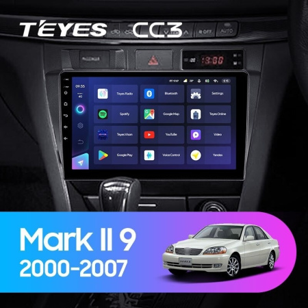 Штатная магнитола Teyes CC3 4/64 Toyota Mark II 9 X100 (2000-2007)