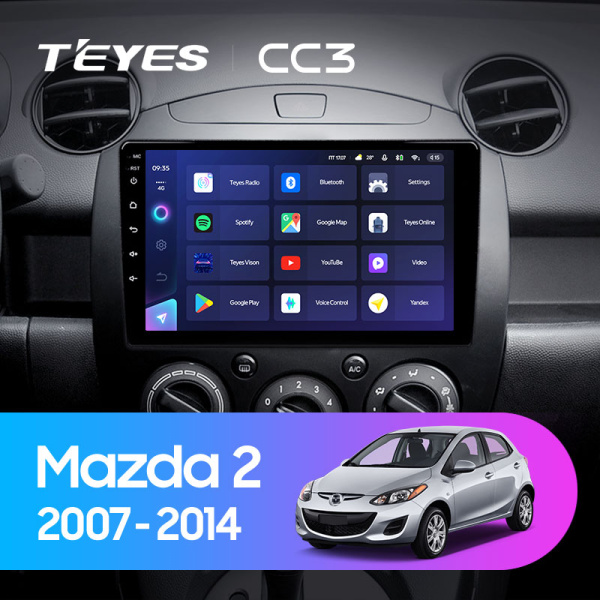 Штатная магнитола Teyes CC3L 4+32G для Mazda2 Demio 2007-2014 Штатная магнитола Teyes CC3L 4+32G для Mazda2 Demio 2007-2014