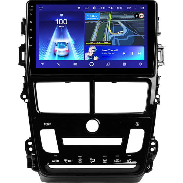 Штатная рамка (без дисплея) Teyes для  Toyota Yaris Vios  (F2)  2017-2020 (Для экрана 9")