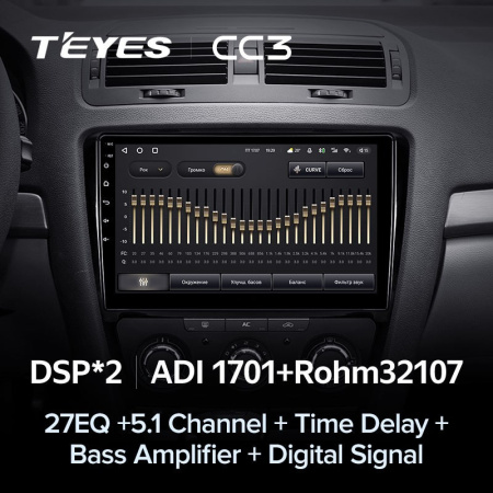 Штатная магнитола Teyes CC3 4/64 Skoda Octavia 2 A5 (2008-2013)