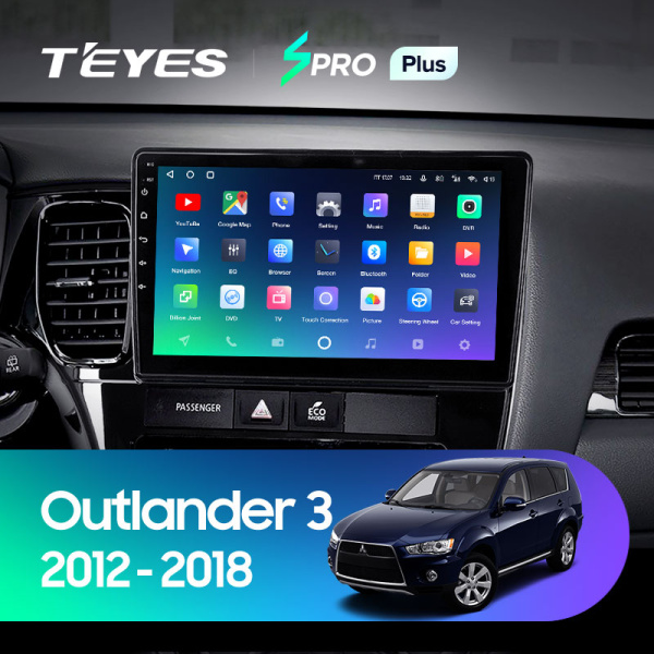 Штатная магнитола Teyes SPRO 3+32G  для Outlander 2012-2018 ТИП-A