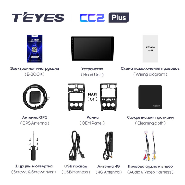 Штатная магнитола Teyes CC2 4+32G для Priora 2007-2013