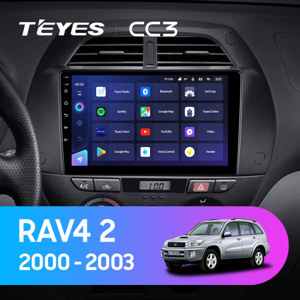 Штатная магнитола Teyes CC3L 4+32G для Toyota RAV4 2000-2003 Штатная магнитола Teyes CC3L 4+32G для Toyota RAV4 2000-2003