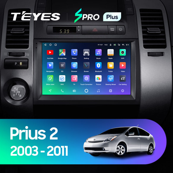 Штатная магнитола Teyes SPRO 64G для Toyota Prius 2003-2011 (Правый руль)