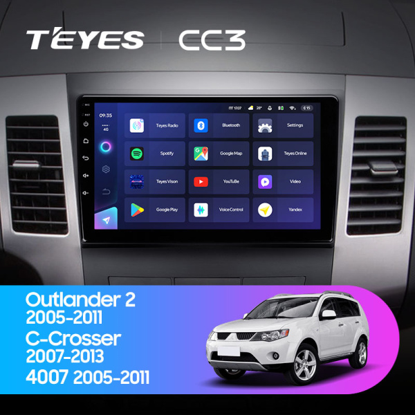 Штатная магнитола Teyes CC3L 4+32G  для Outlander 2005-2011 ТИП-B Штатная магнитола Teyes CC3L 4+32G  для Outlander 2005-2011 ТИП-B