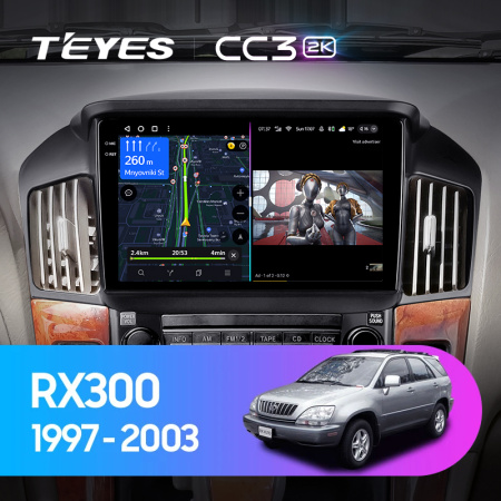 Штатная магнитола Teyes CC3-2K-360 128G для RX300 1997-2005
