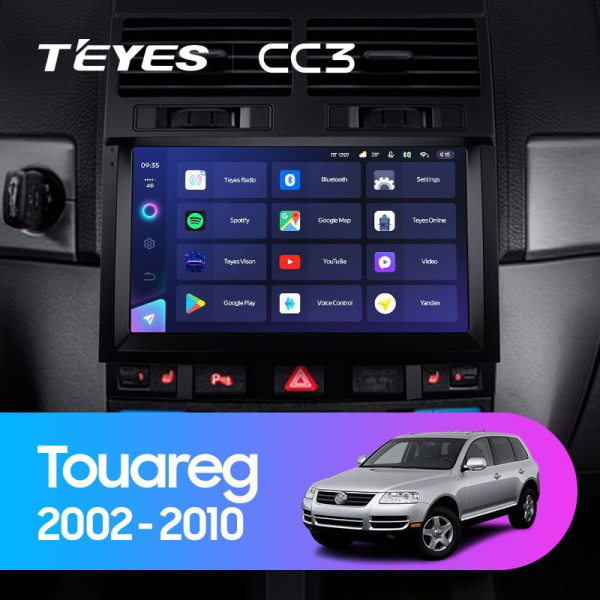 Штатная магнитола Teyes CC3 4/64 Volkswagen Touareg GP (2002-2010)