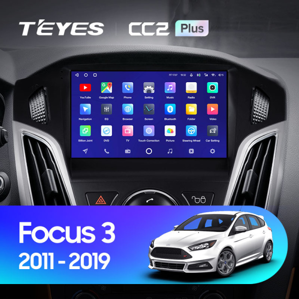 Штатная магнитола Teyes CC2 4+32G для Focus 2011-2019