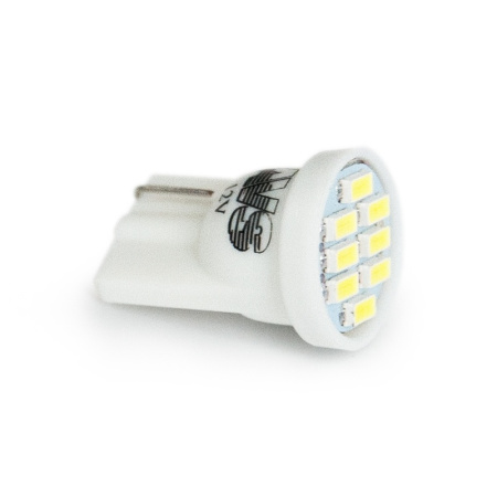 T10 T099 /белый/ (W2.1x9.5D) 8SMD 3014, блистер, 2 шт.
