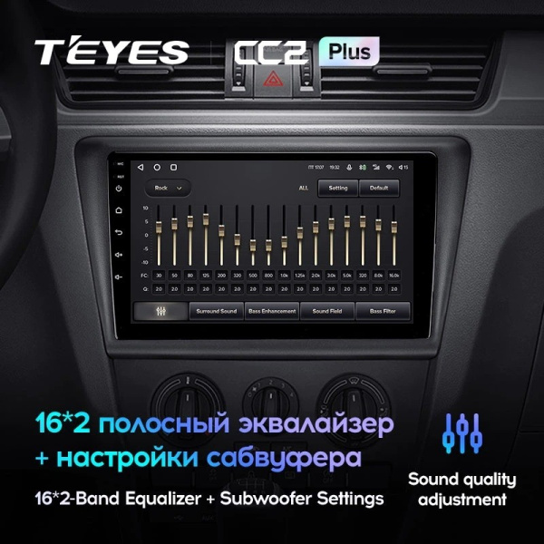 Штатная магнитола Teyes CC2 Plus 4/64 Skoda Rapid NH3 NH1 (2012-2020)