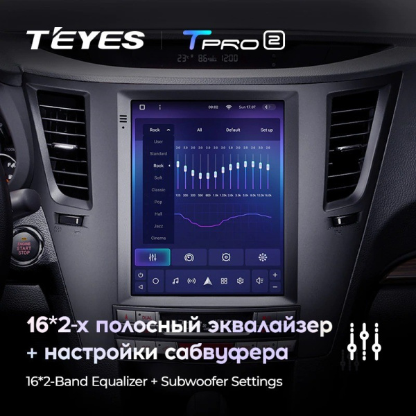 Штатная магнитола Tesla style Teyes TPRO 2 Subaru Outback 4 BR Legacy 5 2009-2014