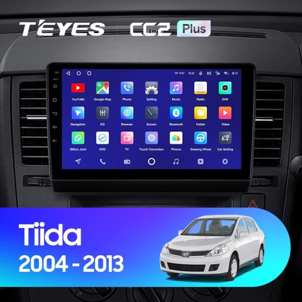 Штатная магнитола Teyes CC2 Plus 6/128 Nissan Tiida C11 (2004-2013) Тип-В