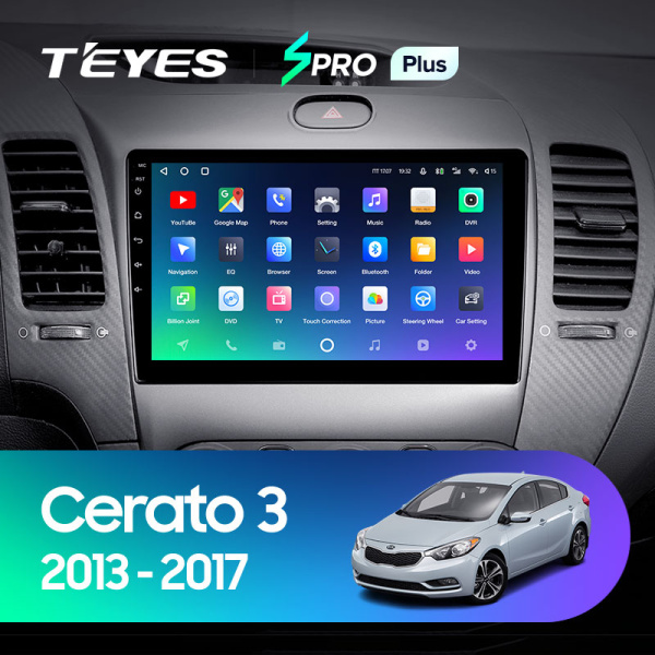 Штатная магнитола Teyes SPRO 3+32G  для Kia Cerato 3 2013-2020 ТИП-C