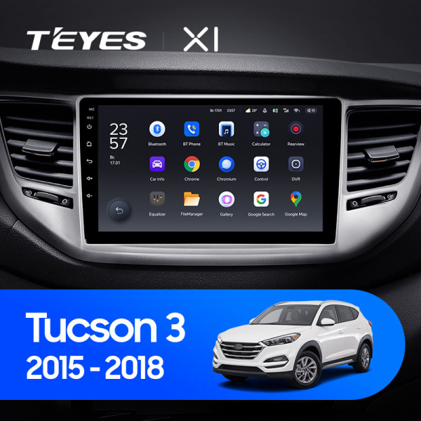Штатная магнитола Teyes X1 4G 2+32G  для Hyundai Tucson 2015-2018 ТИП-B