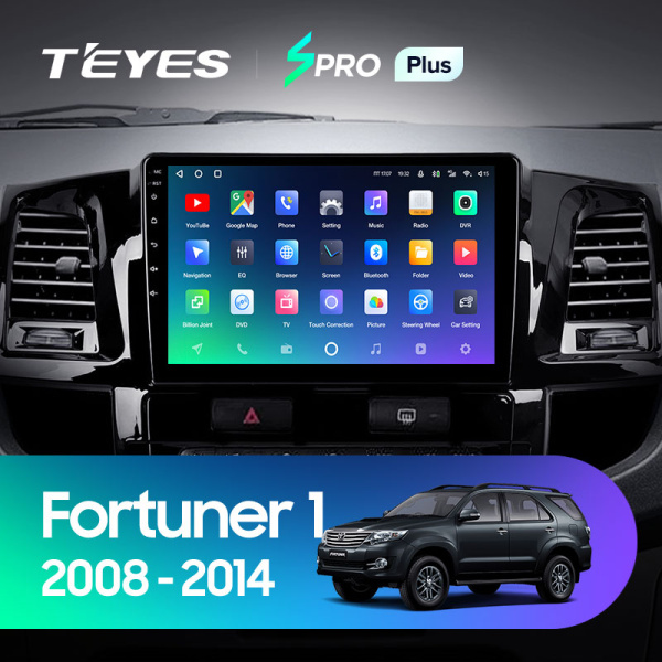Штатная магнитола Teyes SPRO 4+32G для Toyota Fortuner Hilux 2008-2014