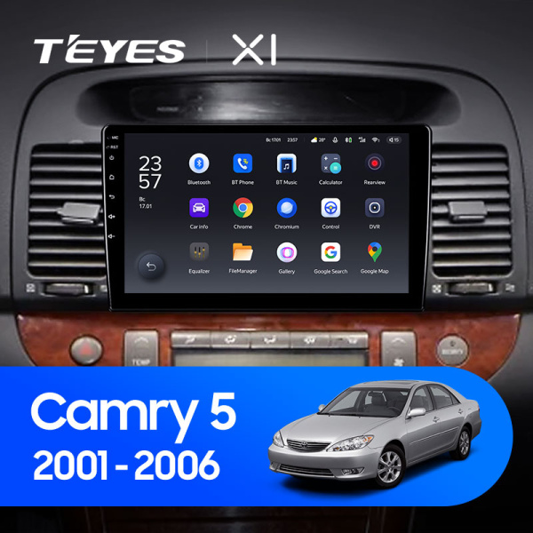 Штатная магнитола Teyes X1 4G 2+32G для Toyota Camry 2001-2006 (Правый руль)