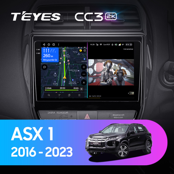 Штатная магнитола Teyes CC3-2K 64G  для ASX 2016-2023 ТИП-A