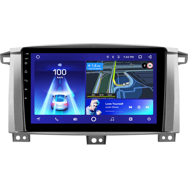 Штатная рамка (без дисплея) Teyes для  Toyota Land Cruiser LC 100  (A)  2002-2007 (Для экрана 9")