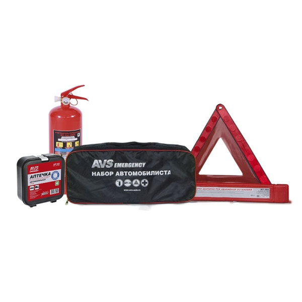 Набор автомобилиста 4 предмета (черная сумка) AVS AN-07