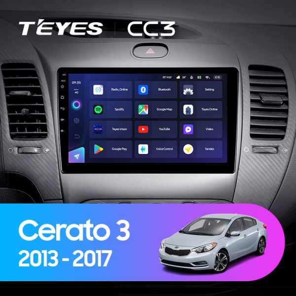 Штатная магнитола Teyes CC3L 4+32G  для Kia Cerato 3 2013-2020 ТИП-AB Штатная магнитола Teyes CC3L 4+32G  для Kia Cerato 3 2013-2020 ТИП-AB