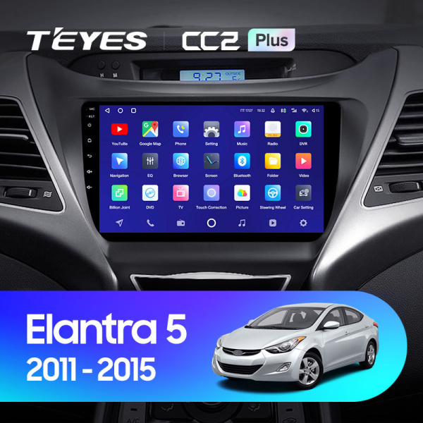 Штатная магнитола Teyes CC2 3+32G для Hyundai Elantra 5 2011-2015