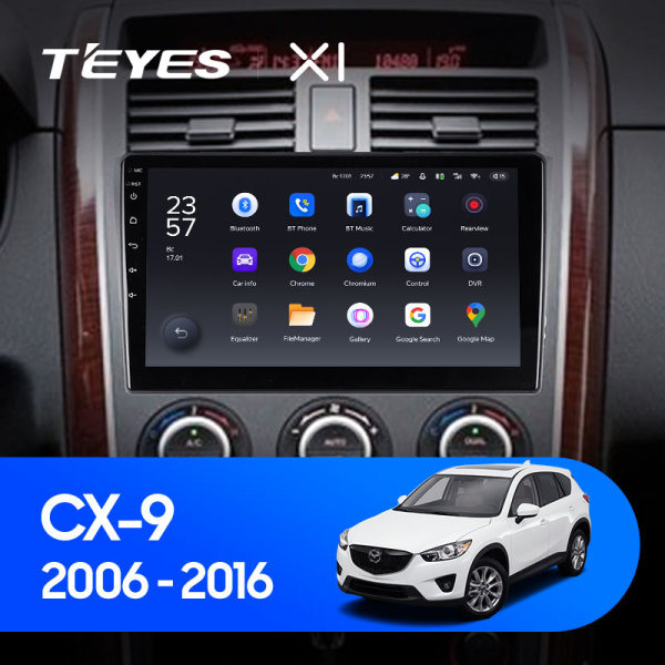 Штатная магнитола Teyes X1 4G 2+32G для CX-9 2006-2016