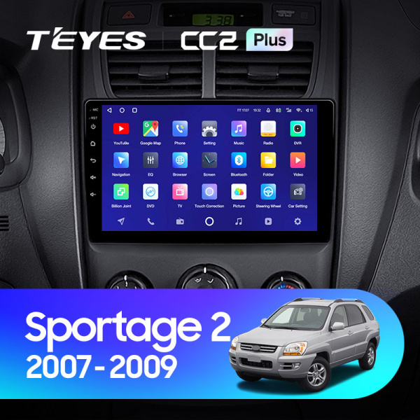 Штатная магнитола Teyes CC2 3+32G для Sportage 2004-2009