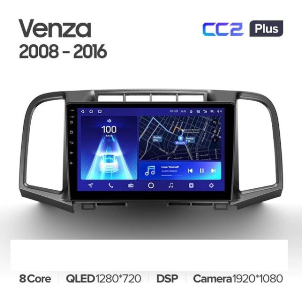 Штатная магнитола Teyes CC2 Plus 6/128 Toyota Venza 2008-2016