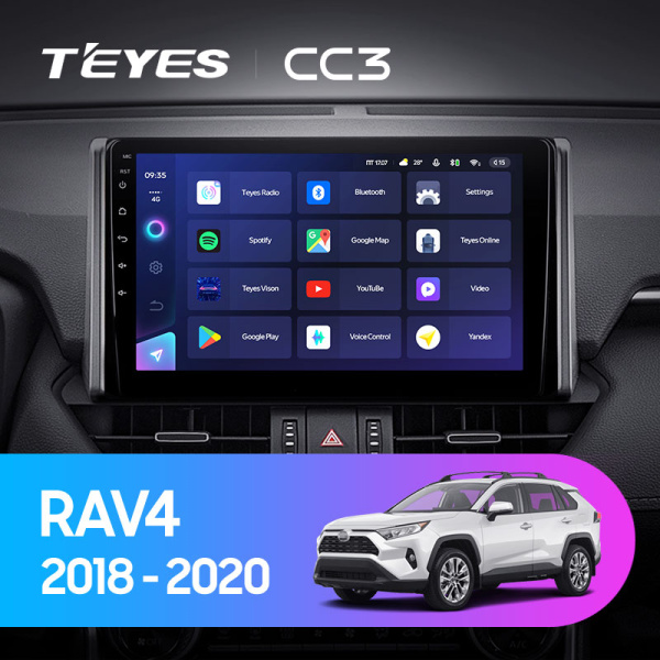 Штатная магнитола Teyes CC3L 3+32G для Toyota RAV4 2018-2020 Штатная магнитола Teyes CC3L 3+32G для Toyota RAV4 2018-2020