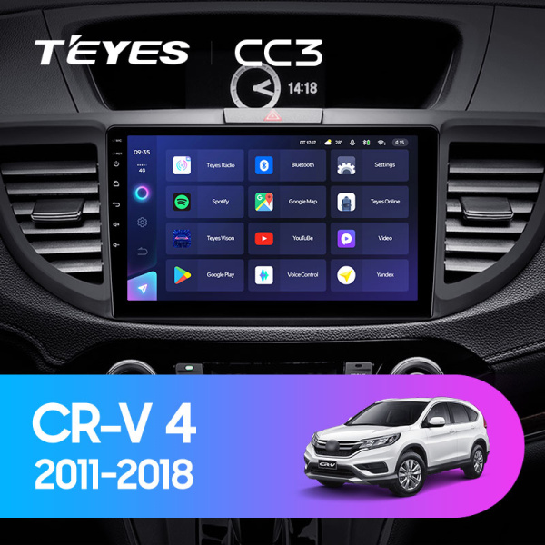 Штатная магнитола Teyes CC3L 3+32G  для CR-V 2011-2018 ТИП-A Штатная магнитола Teyes CC3L 3+32G  для CR-V 2011-2018 ТИП-A