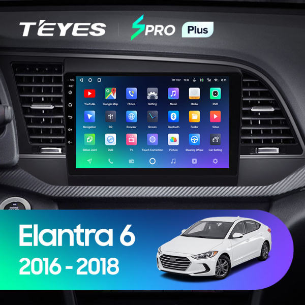 Штатная магнитола Teyes SPRO 4+32G  для Hyundai Elantra 6 2016-2018 ТИП-A