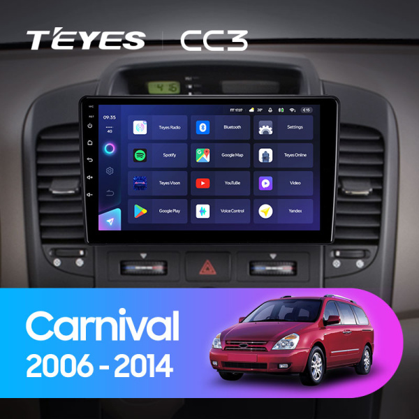 Штатная магнитола Teyes CC3L 4+32G для Kia Carnival 2006-2014 Штатная магнитола Teyes CC3L 4+32G для Kia Carnival 2006-2014