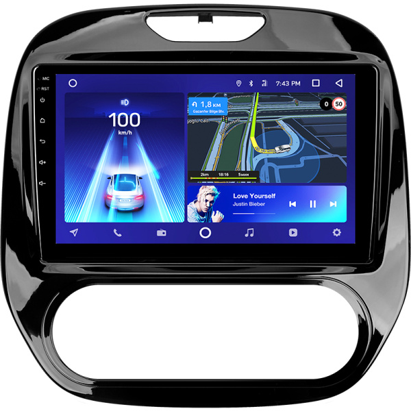 Штатная рамка (без дисплея) Teyes для  Renault Kaptur  (F1)  2016-2019 (Для экрана 9")