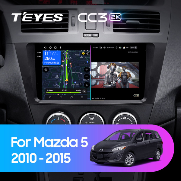 Штатная магнитола Teyes CC3-2K-360 128G для Mazda5 Premacy 2010-2015