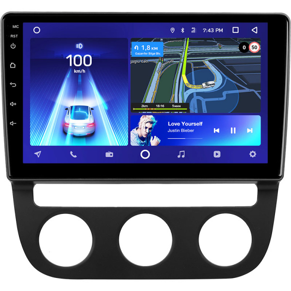 Штатная рамка (без дисплея) Teyes для  Volkswagen Jetta 5  (F2)  2005-2010 (Для экрана 10.2")