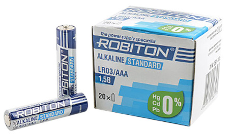 Батарейка LR03 ROBITON Standart Bulk20/800 Робитон