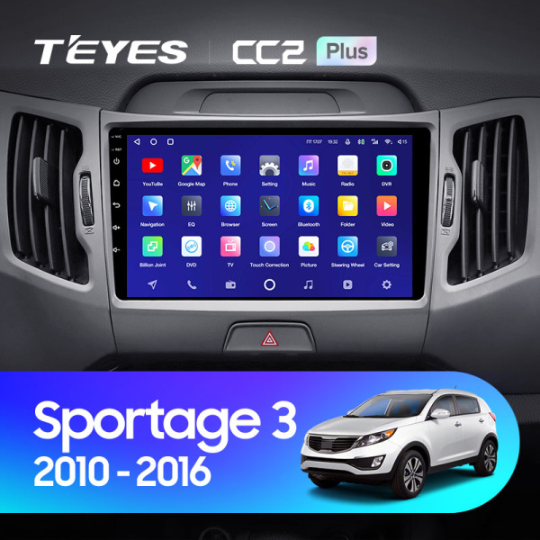 Штатная магнитола Teyes CC2 4+32G  для Sportage 2010-2016 ТИП-C