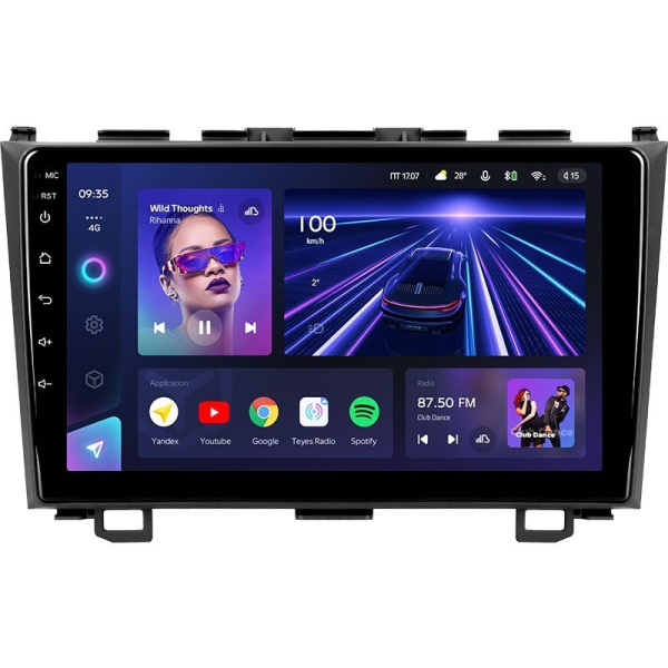 Штатная рамка (без дисплея) Teyes для  Honda CRV CR-V 3 RE 2006-2012 (Для экрана 9")