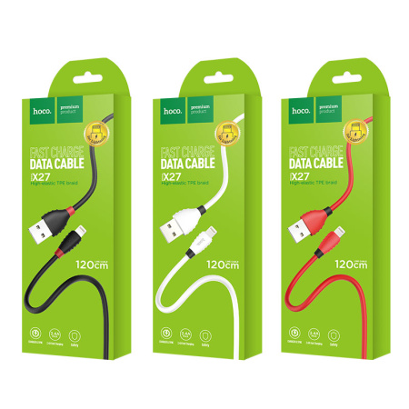 Кабель USB - Lightning 1.2м 2.4A HOCO X27