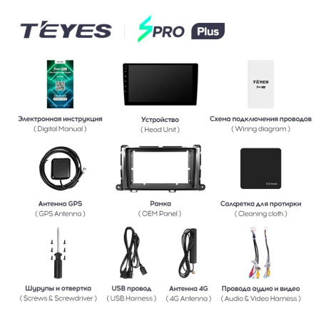 Штатная магнитола Teyes SPRO Plus 3/32 Toyota Sienna 3 XL30 (2010-2014)