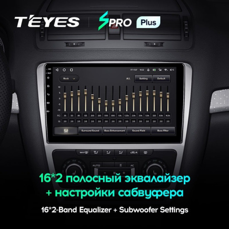 Штатная магнитола Teyes CC2 Plus 4/64 Skoda Octavia 2 A5 (2008-2013) Серая