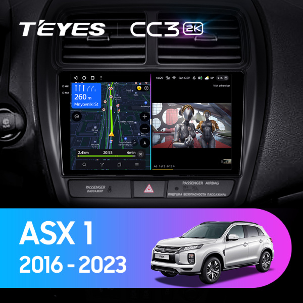 Штатная магнитола Teyes CC3-2K 64G  для ASX 2016-2023 ТИП-A