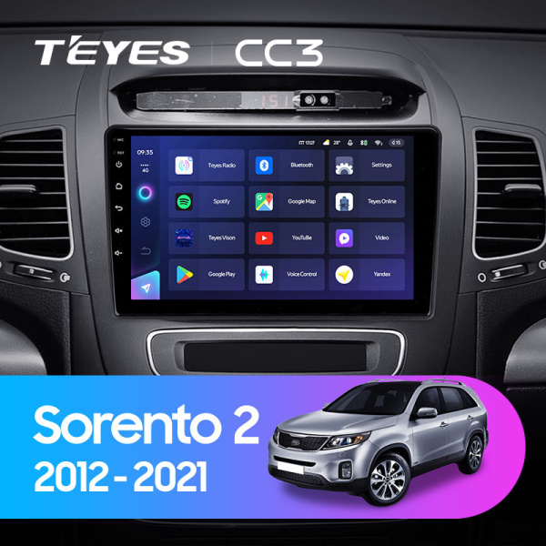 Штатная магнитола Teyes CC3L 3+32G для Sorento 2 2012-2021 Штатная магнитола Teyes CC3L 3+32G для Sorento 2 2012-2021